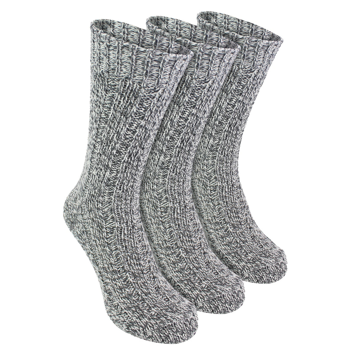 3 Pack Mens Warm Ribbed Knitted Wool Work Boot Socks
