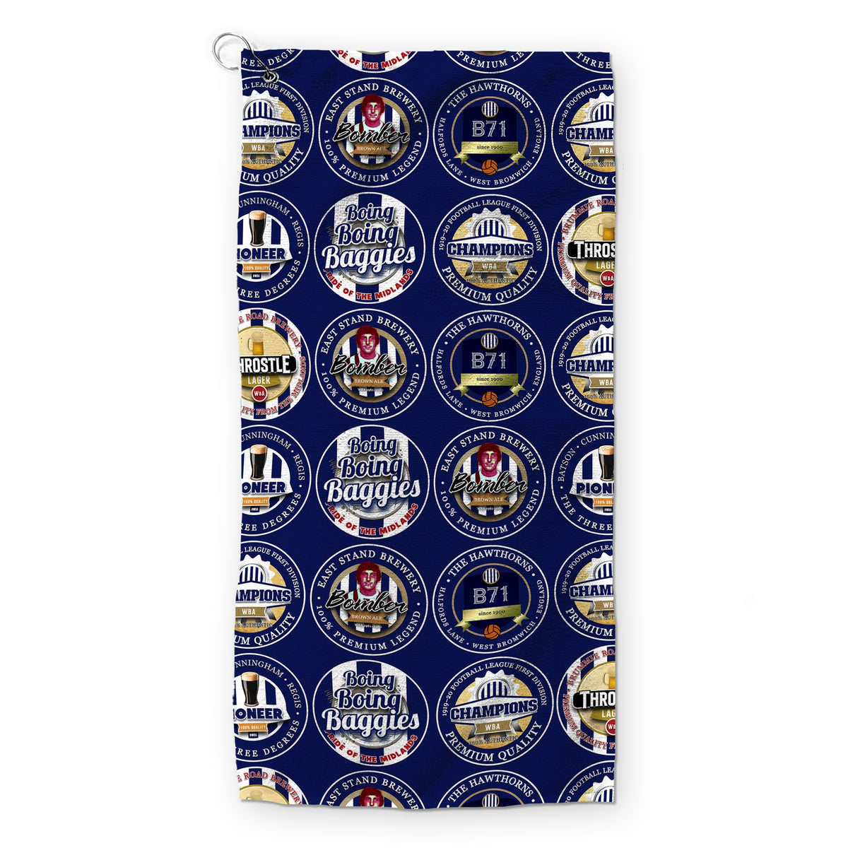 West Brom - Football Legends - Retro Lightweight, Microfibre Golf Towel