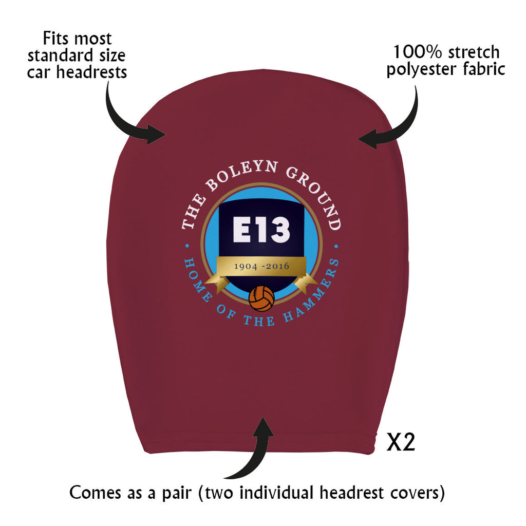 West Ham Boleyn Ground - Football Legends - Headrest Cover
