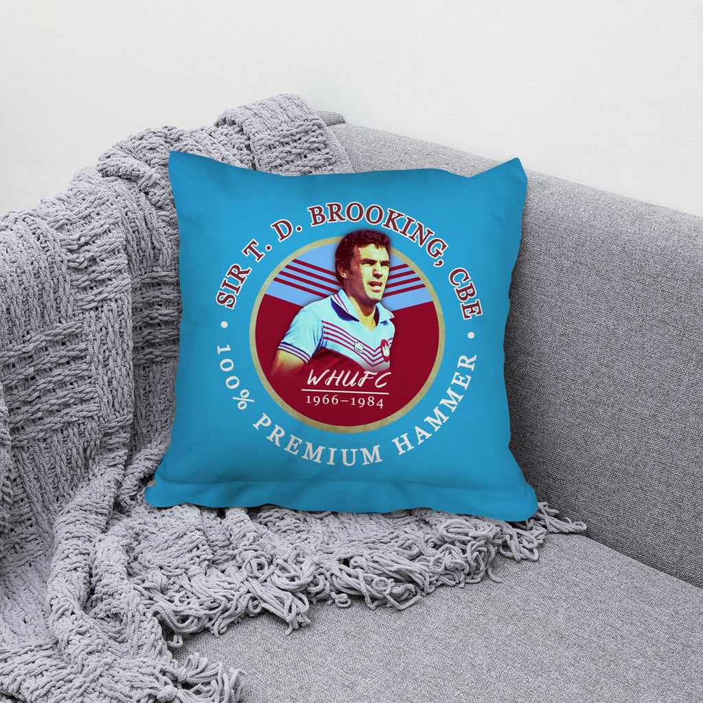 West Ham Brooking - Football Legends - Cushion 10"