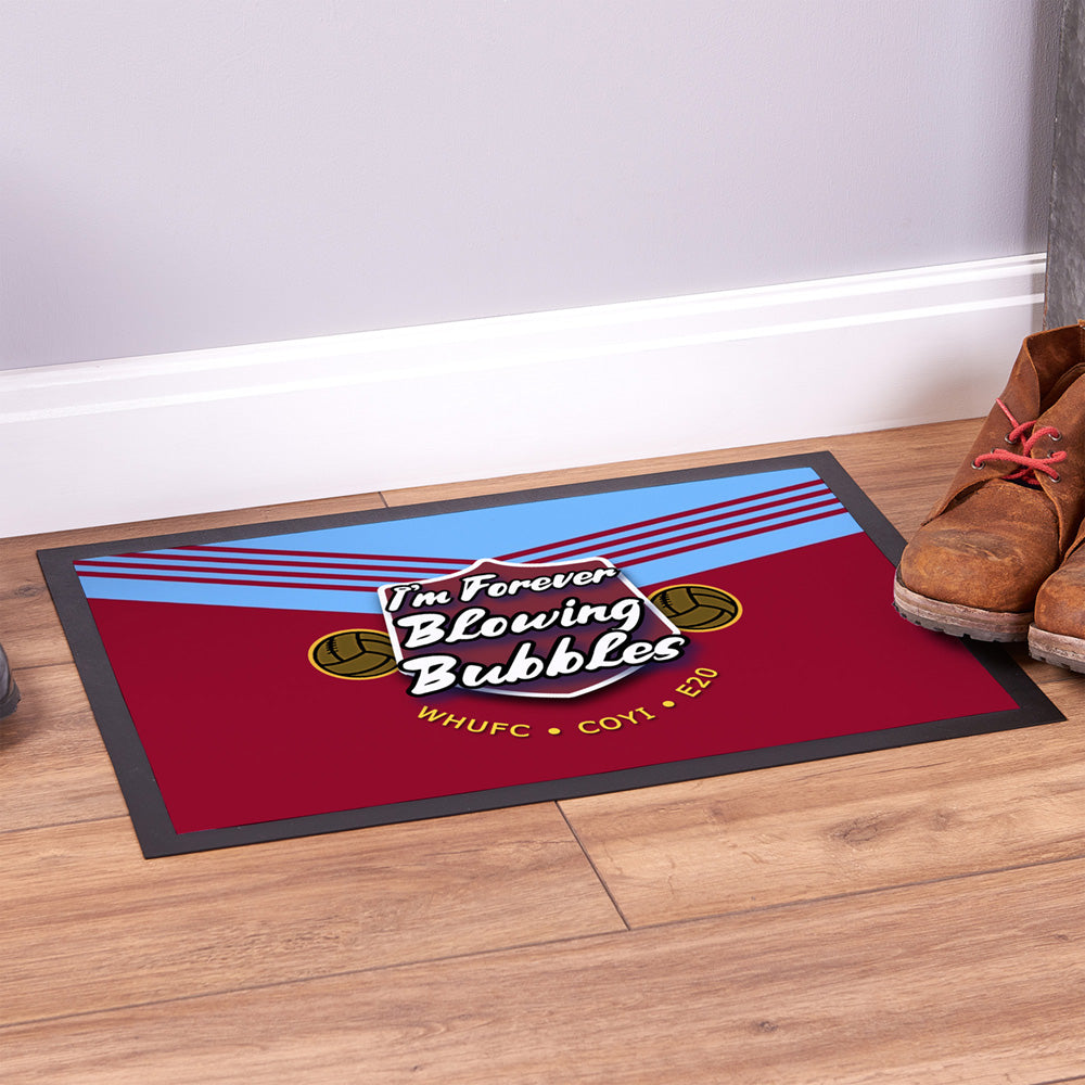 West Ham Bubbles  - Football Legends - Door Mat -60cm X 40cm