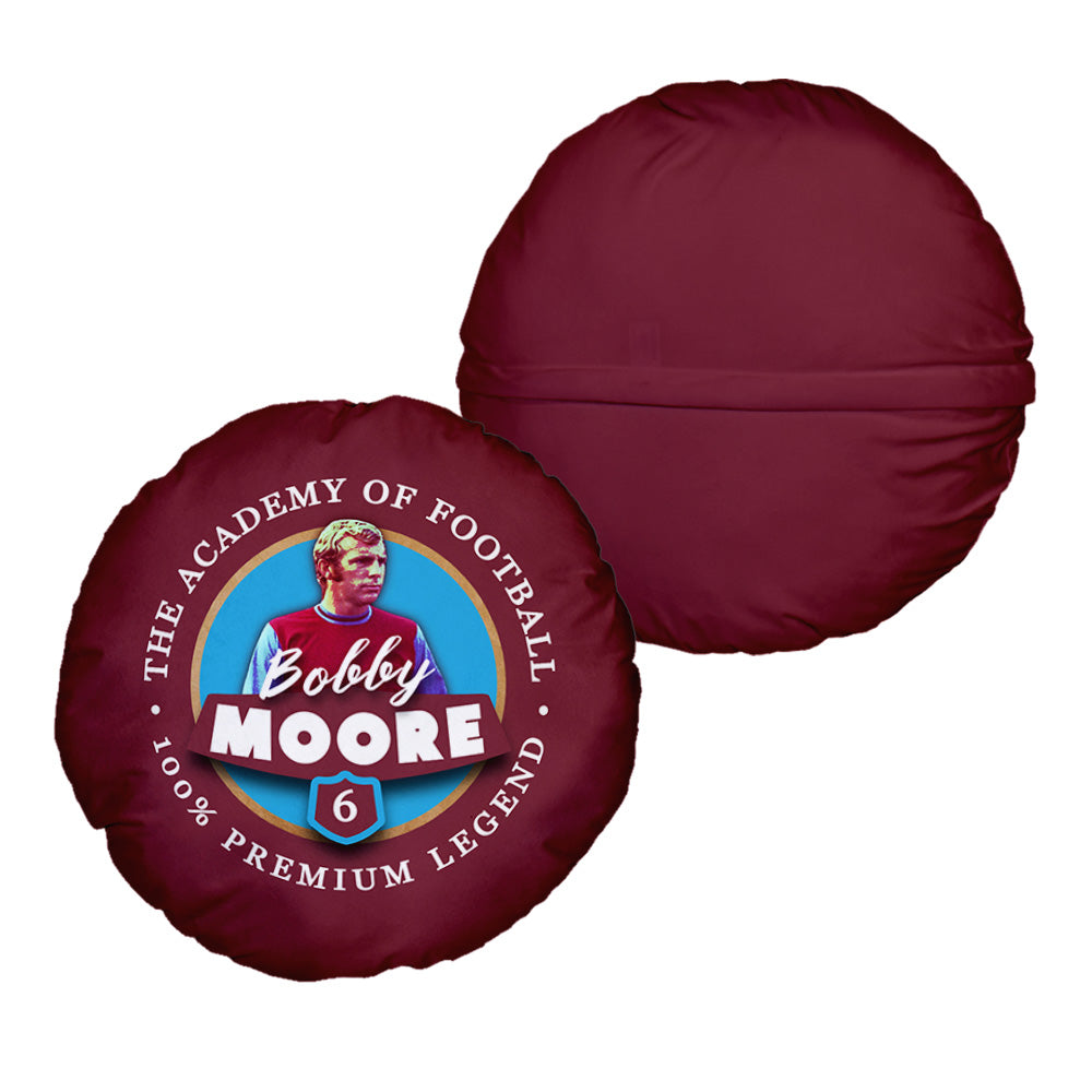 West Ham  Moore - Football Legends - Circle Cushion 14"
