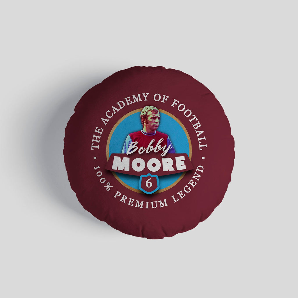 West Ham  Moore - Football Legends - Circle Cushion 14"