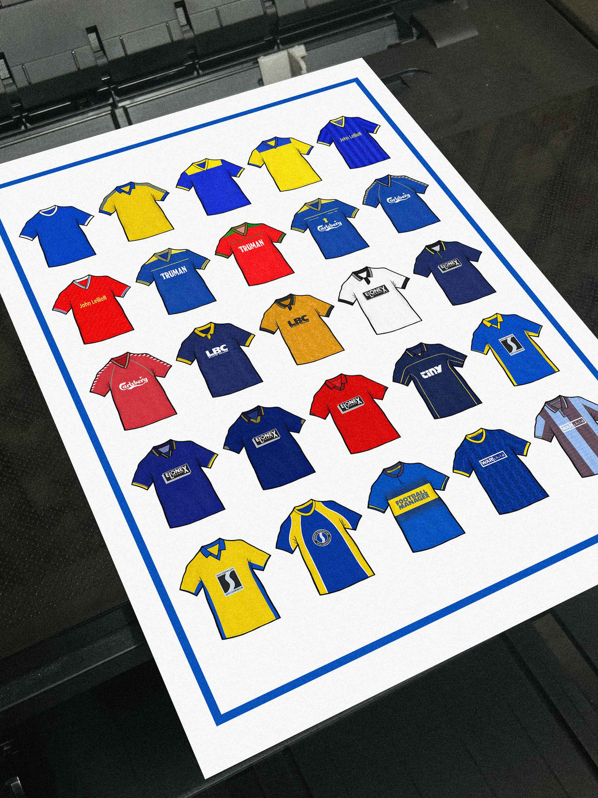 Wimbledon Retro Shirts Football Print