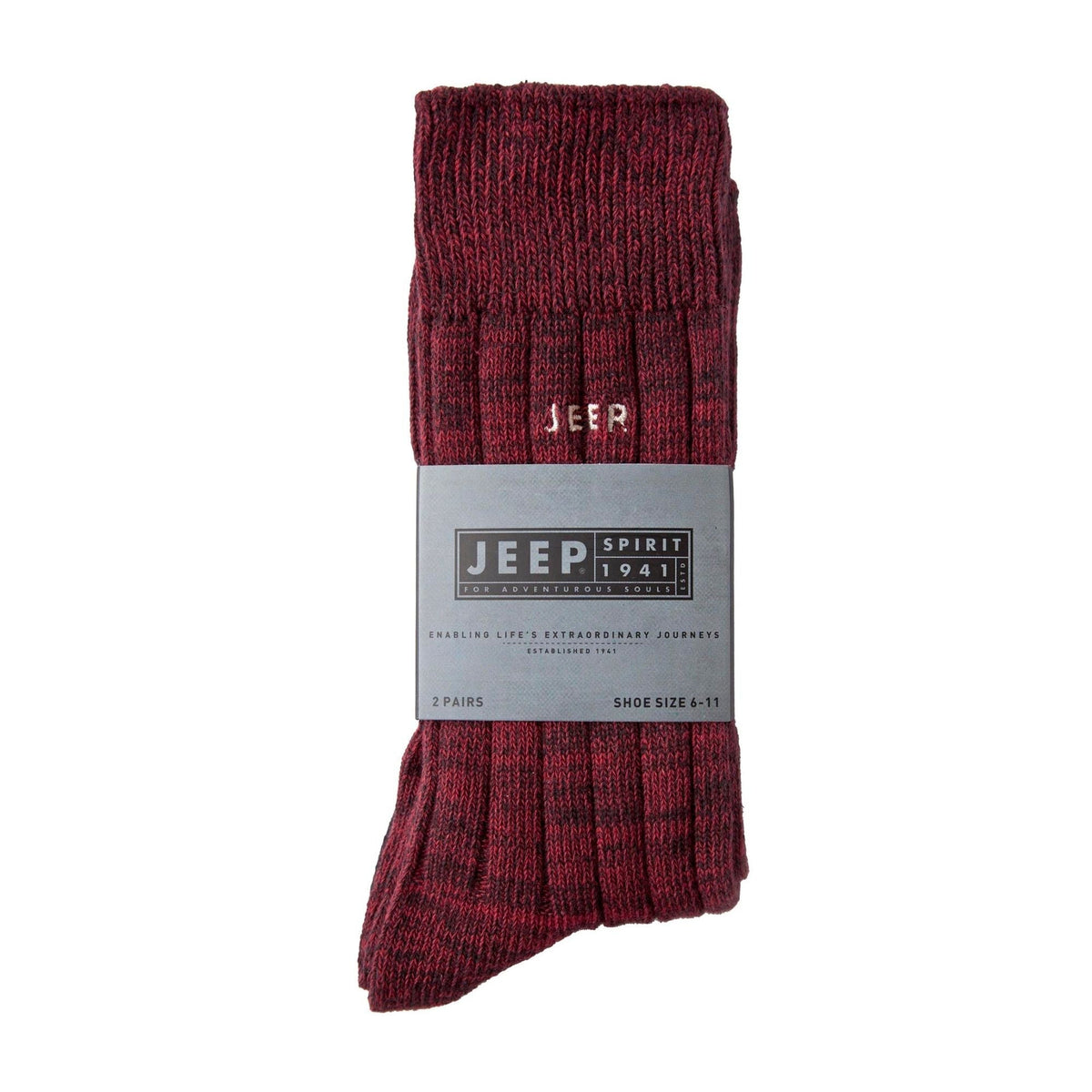 2 Pack Men's Casual Ribbed Cotton Dress Socks | Midweight Square Knit Socks