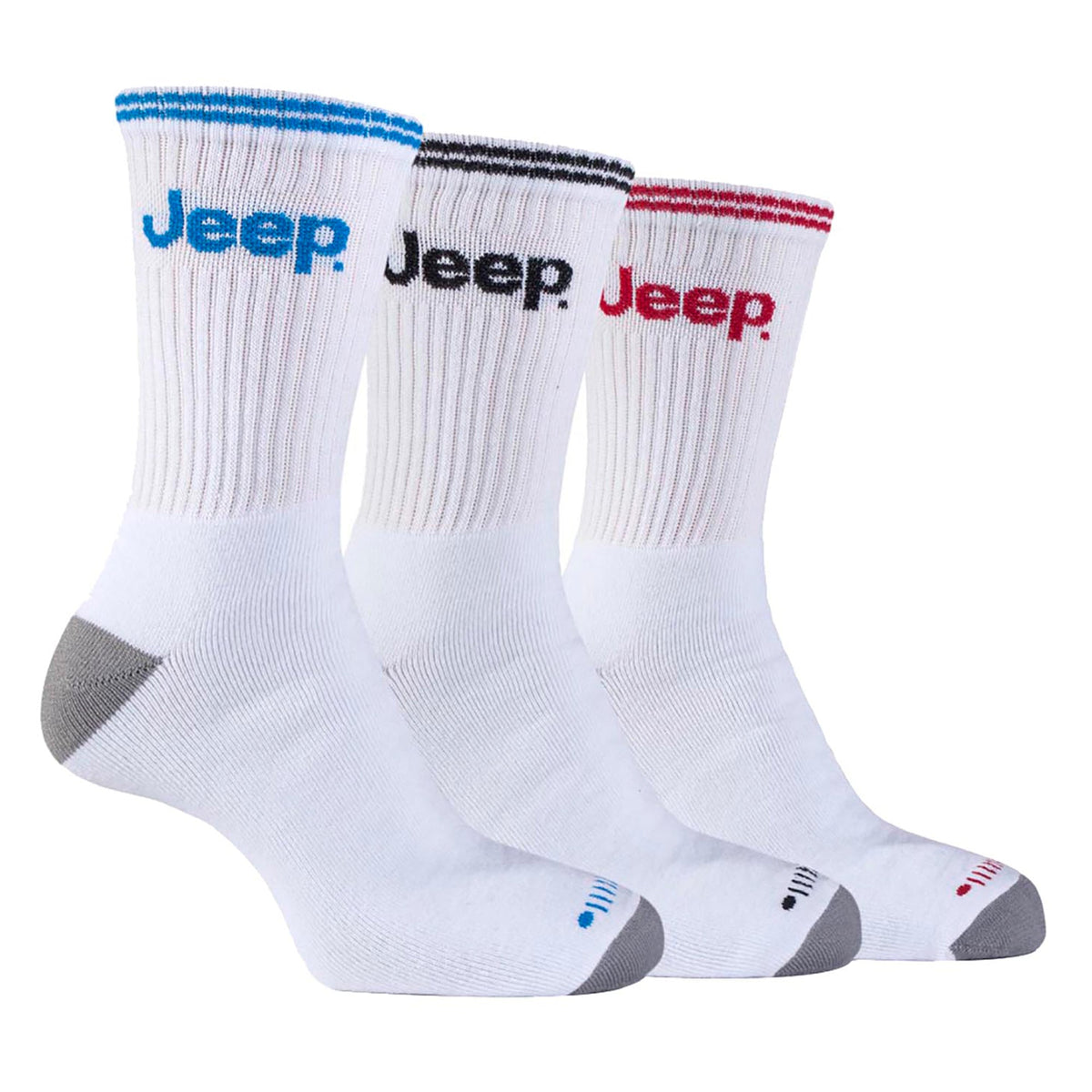 Men's 6 Pack Multipack Cushioned Crew Sport Socks - Outdoor Running