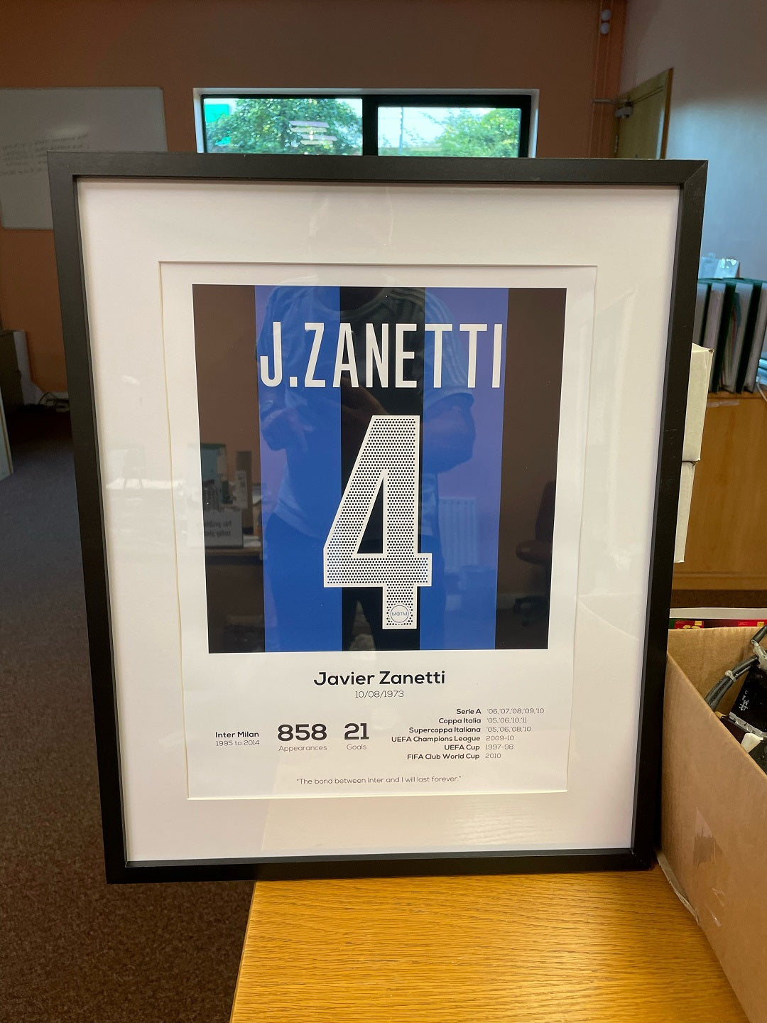 Javier Zanetti Legend Stats Print
