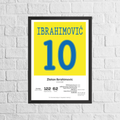 Zlatan Ibrahimovic Sweden Legend Stats Print