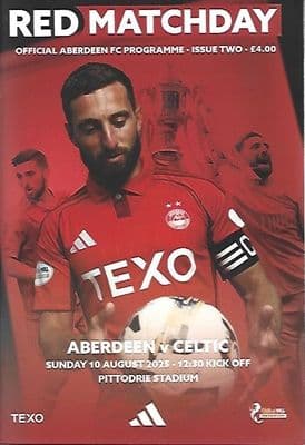 Aberdeen 2025/2026 Official Home Matchday Programmes