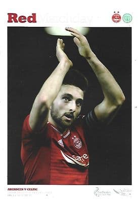 Aberdeen v Celtic Scottish Premiership 2015/2016 Programme 3rd February 2016