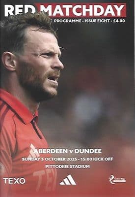 Aberdeen 2025/2026 Official Home Matchday Programmes