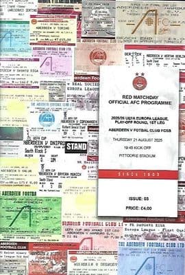 Aberdeen 2025/2026 Official Home Matchday Programmes