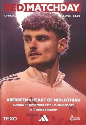Aberdeen 2025/2026 Official Home Matchday Programmes