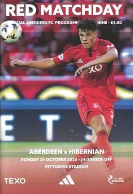Aberdeen 2025/2026 Official Home Matchday Programmes