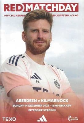 Aberdeen 2025/2026 Official Home Matchday Programmes