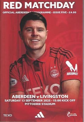 Aberdeen 2025/2026 Official Home Matchday Programmes