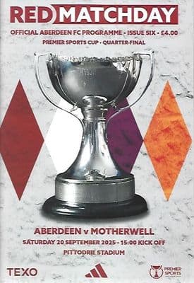 Aberdeen 2025/2026 Official Home Matchday Programmes