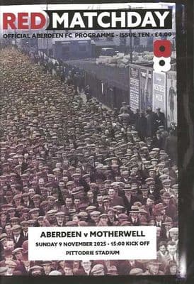 Aberdeen 2025/2026 Official Home Matchday Programmes