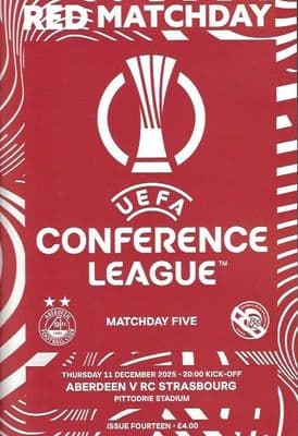 Aberdeen 2025/2026 Official Home Matchday Programmes