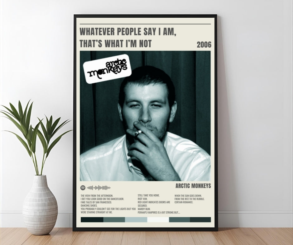 WHATEVER PEOPLE SAY I AM, THAT’S WHAT I’M NOT - Arctic Monkeys Inspired Album Track Poster