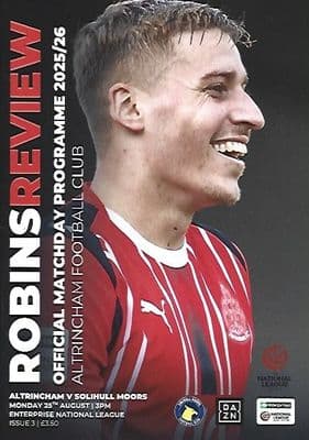 Altrincham 2025/2026 Official Home Matchday Programmes