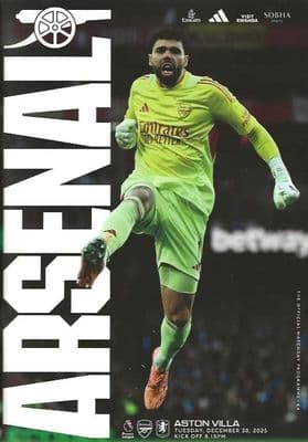 Arsenal 2025/20206 Official Home Matchday Programmes