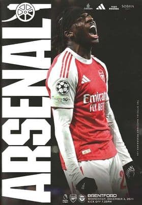 Arsenal 2025/2026 Official Home Matchday Programmes