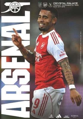 Arsenal 2025/2026 Official Home Matchday Programmes