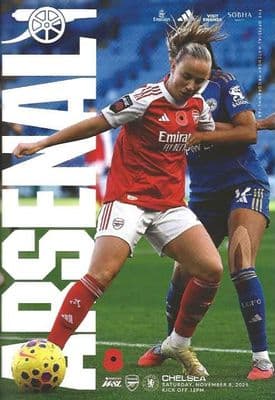Arsenal Women 2025/2026 Official Home Matchday Programmes