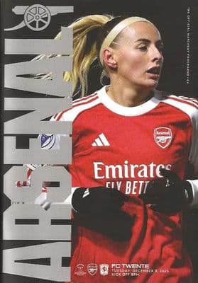 Arsenal Women 2025/2026 Official Home Matchday Programmes
