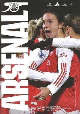 Arsenal Women 2025/2026 Official Home Matchday Programmes