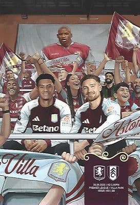 Aston Villa 2025/2026 Official Home Matchday Programmes