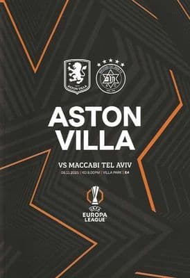 Aston Villa 2025/2026 Official Home Matchday Programmes