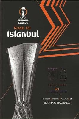 Aston Villa 2025/2026 Official Home Matchday Programmes