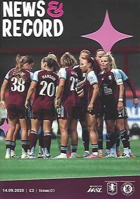 Aston Villa Women 2025/2026 Official Matchday Programmes