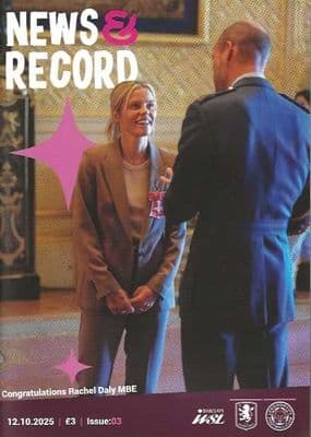 Aston Villa Women 2025/2026 Official Matchday Programmes