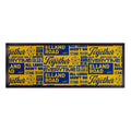 Leeds - Word Montage - Yellow & Blue - Bar Runner
