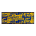 Leeds - Word Montage - Yellow & Blue - Bar Runner