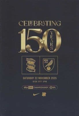 Birmingham City 2025/2026 Official Home Matchday Programmes