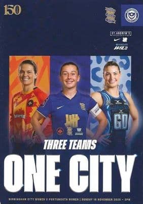 Birmingham City Women 2025/2026 Official Home Matchday Programmes