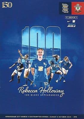 Birmingham City Women 2025/2026 Official Home Matchday Programmes