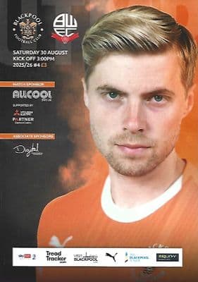Blackpool 2025/2026 Official Home Matchday Programmes