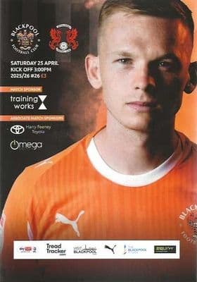 Blackpool 2025/2026 Official Home Matchday Programmes