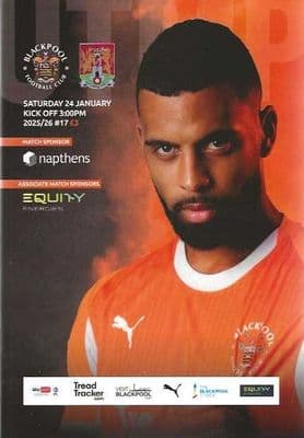 Blackpool 2025/2026 Official Home Matchday Programmes