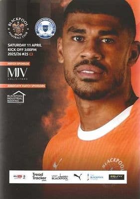 Blackpool 2025/2026 Official Home Matchday Programmes