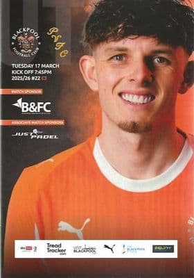Blackpool 2025/2026 Official Home Matchday Programmes