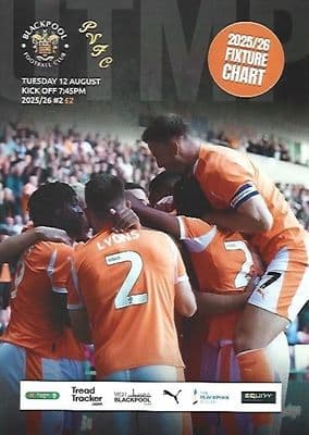 Blackpool 2025/2026 Official Home Matchday Programmes