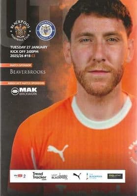Blackpool 2025/2026 Official Home Matchday Programmes