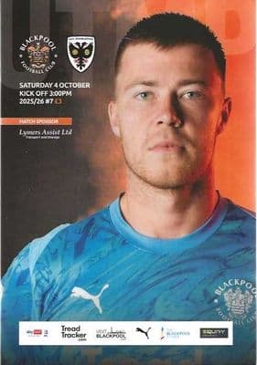 Blackpool 2025/2026 Official Home Matchday Programmes