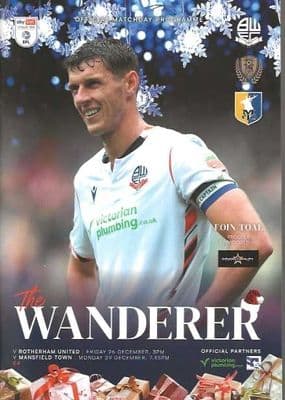 Bolton Wanderers 2025/2026 Official Home Matchday Programmes